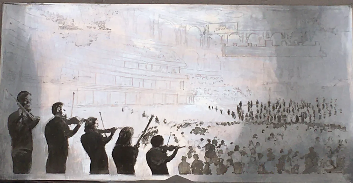 The etching plate for 'The Aurora' Beethoven 9 encore