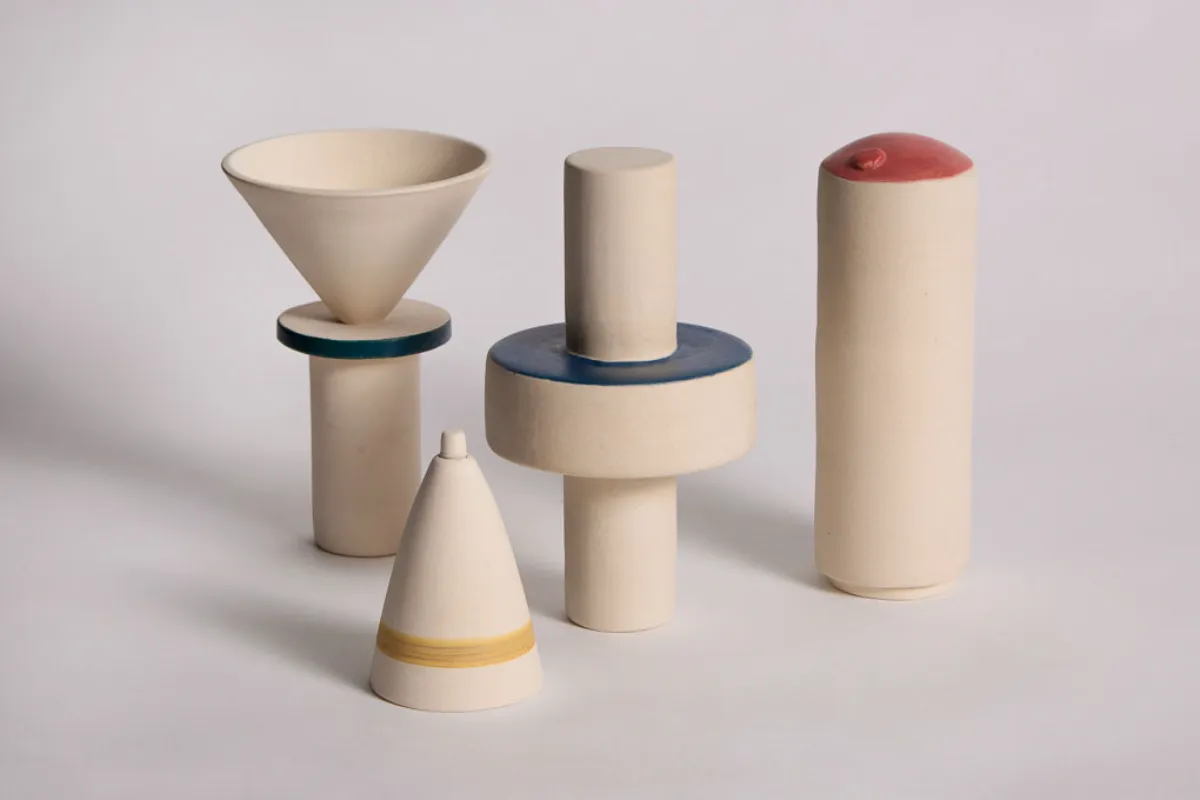 Four ceramic sculptures by Hannah Alberts
