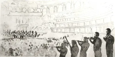 Musicians from the Aurora Orchestra playing the encore of their 2024 Prom in the Royal Albert hall